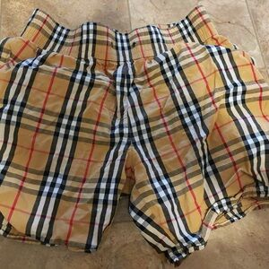 Burberry Beige and Black Plaid Women Shorts US4 Copy
